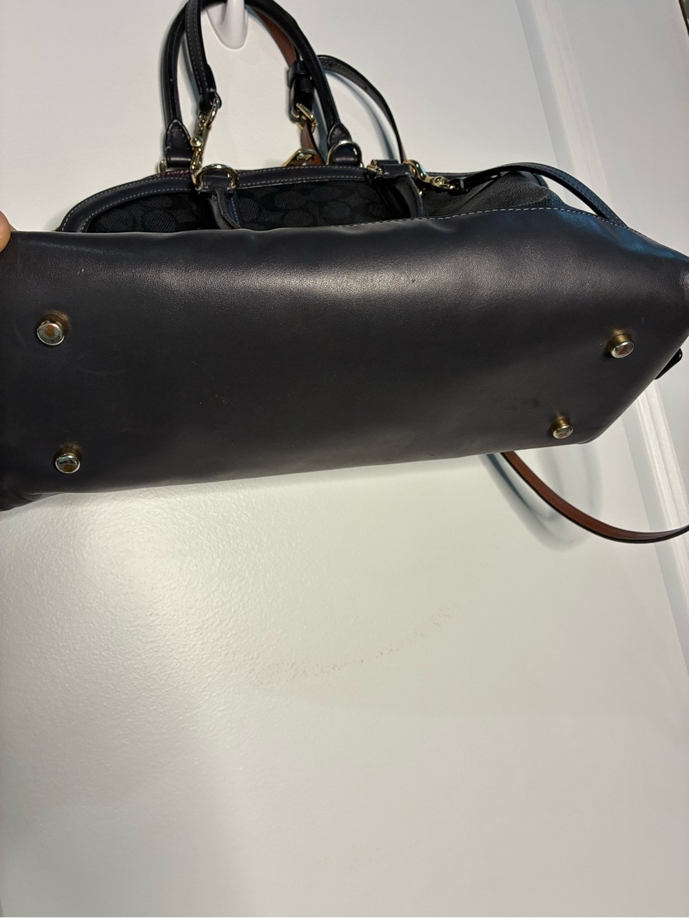 Coach Black and Brown Signature Satchel - Picture 7 of 11